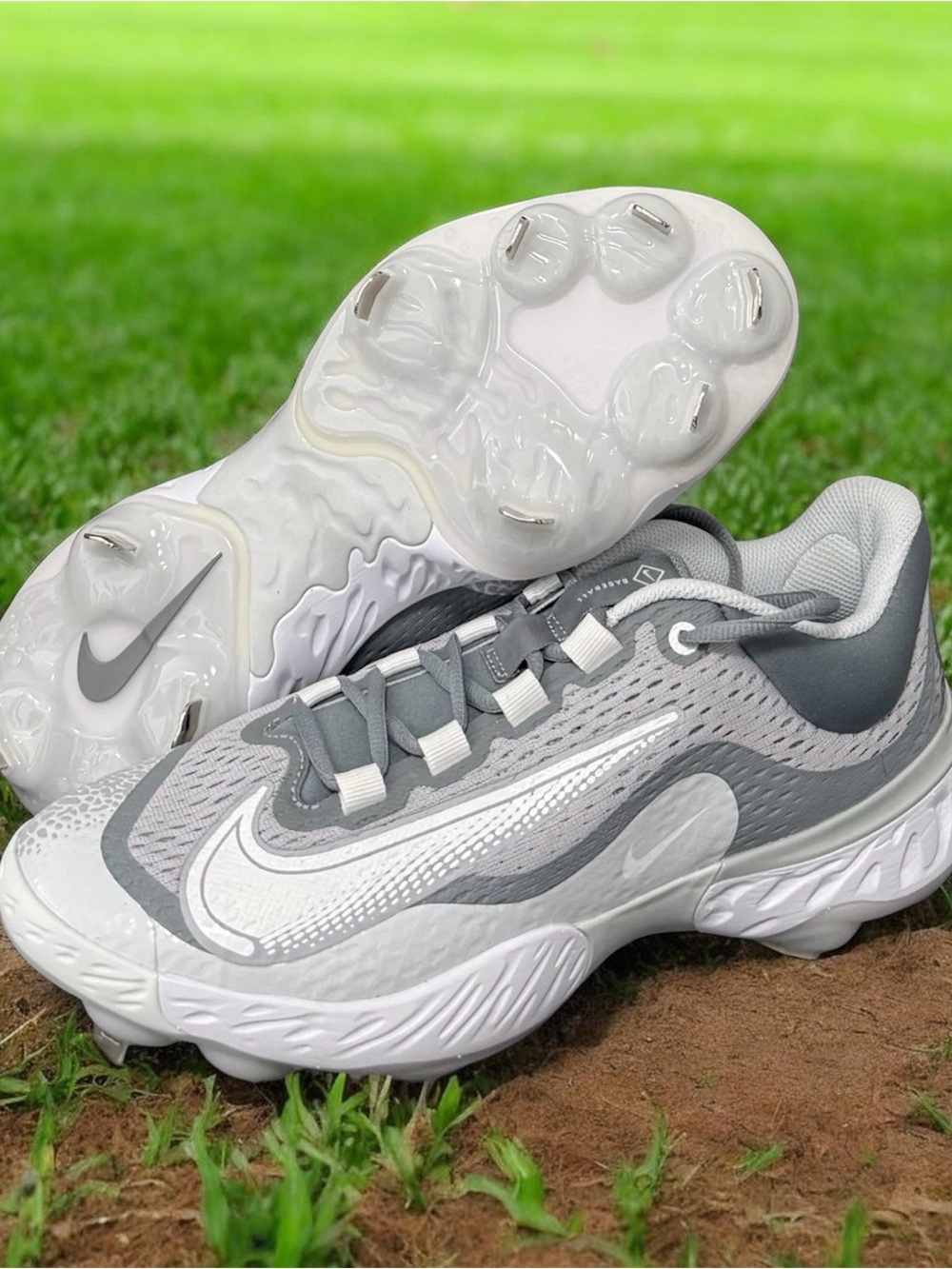 Nike Alpha Huarache Elite 4 Men’s Baseball Cleats Grey DJ6521-012 - 10.5